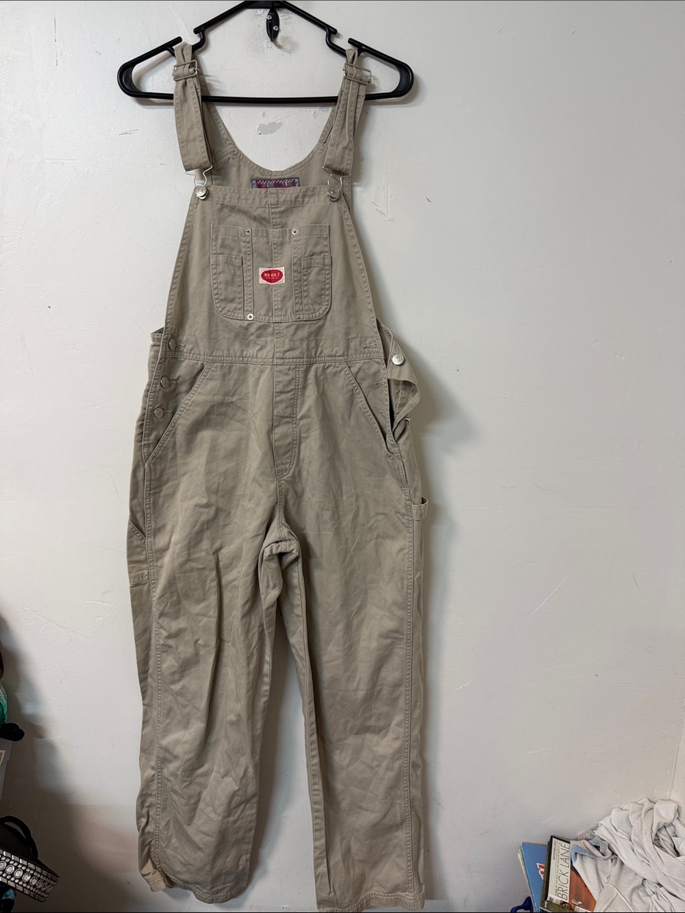 Revolt Jeans Beige Cotton Overalls